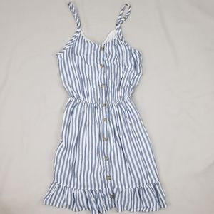 Abercrombie Kids Blue and White Striped Casual Dress F17